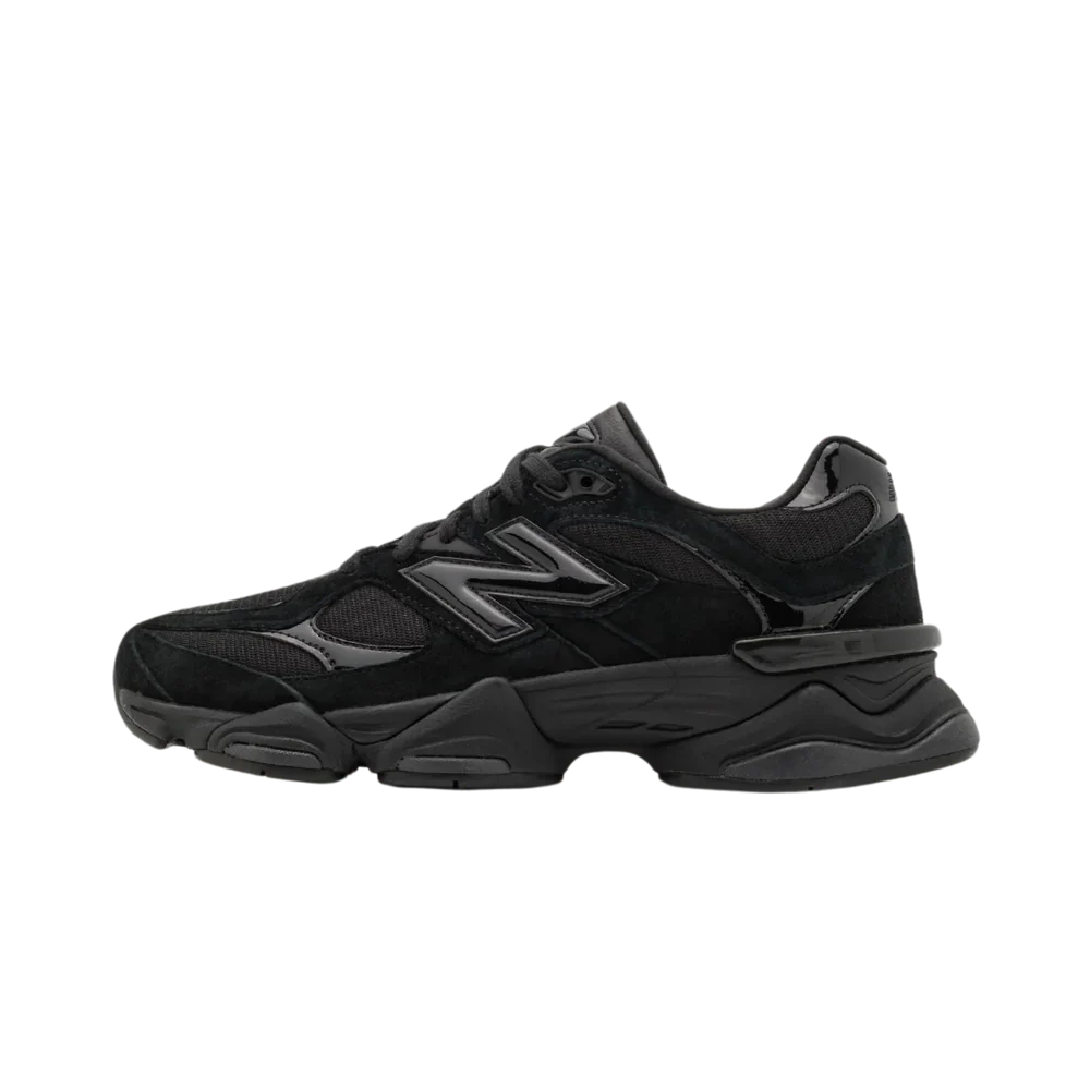New Balance 9060 'Triple Black Suede Patent'