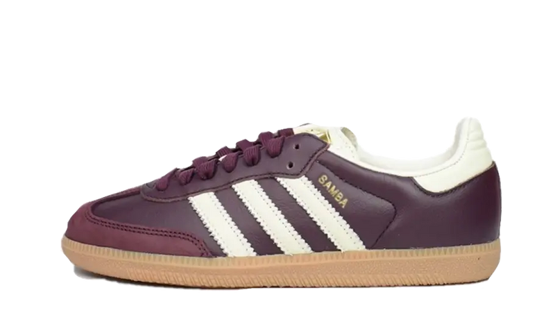 adidas samba og maroon metallic gold
