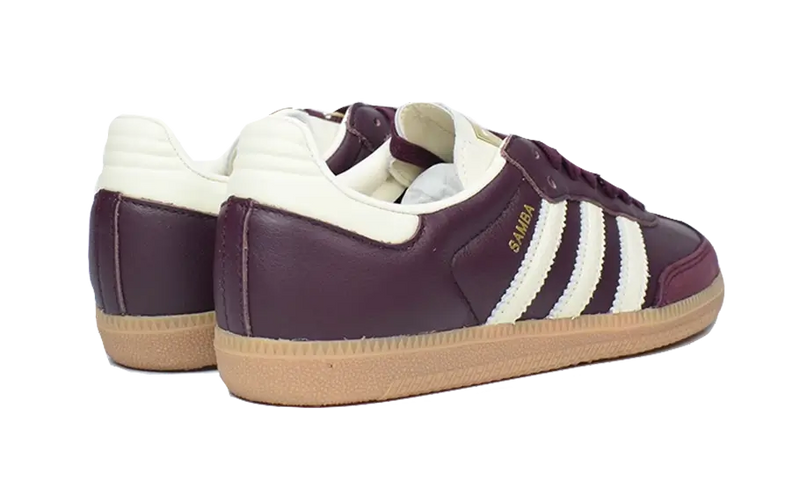 adidas samba og maroon metallic gold