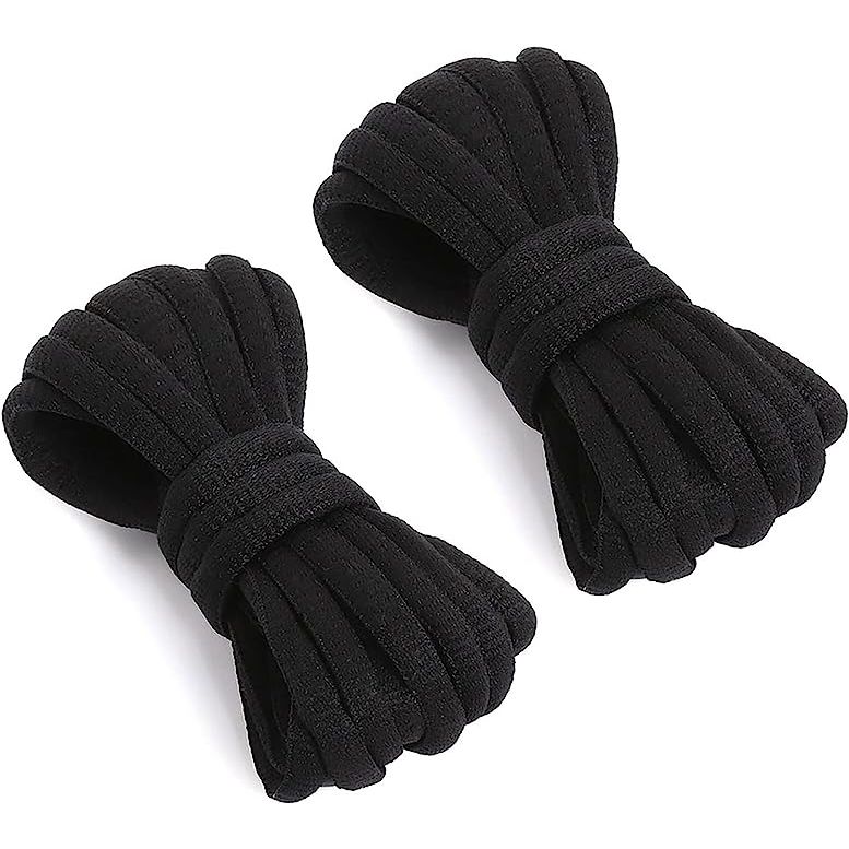 Schoenveters ovaal zwart