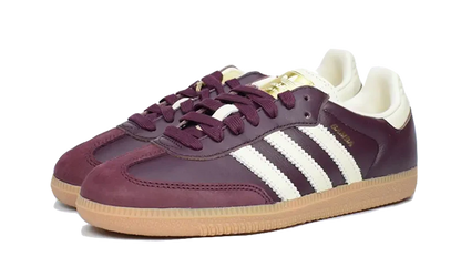 adidas samba og maroon metallic gold